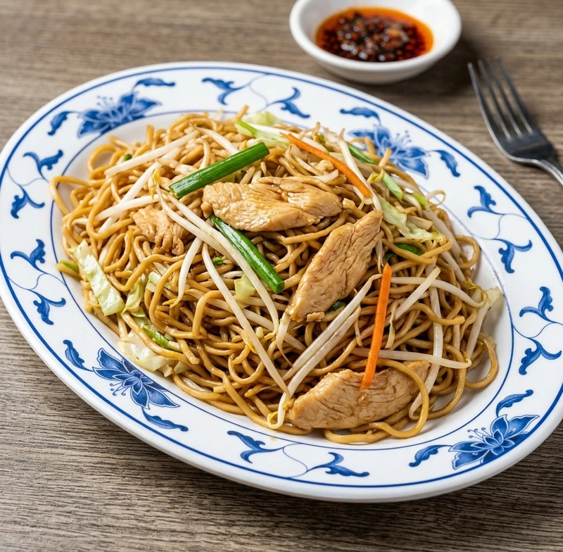 Chicken fried noodles from Leo Fu's Szechwan and Mandarin Restaurant, Calgary