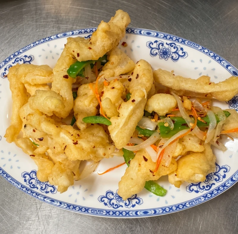 Salt and pepper squid from Leo Fu's Szechwan and Mandarin Restaurant, Calgary