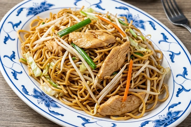Chicken Fried Noodles at Leo Fu's Szechwan and Mandarin Restaurant in Calgary